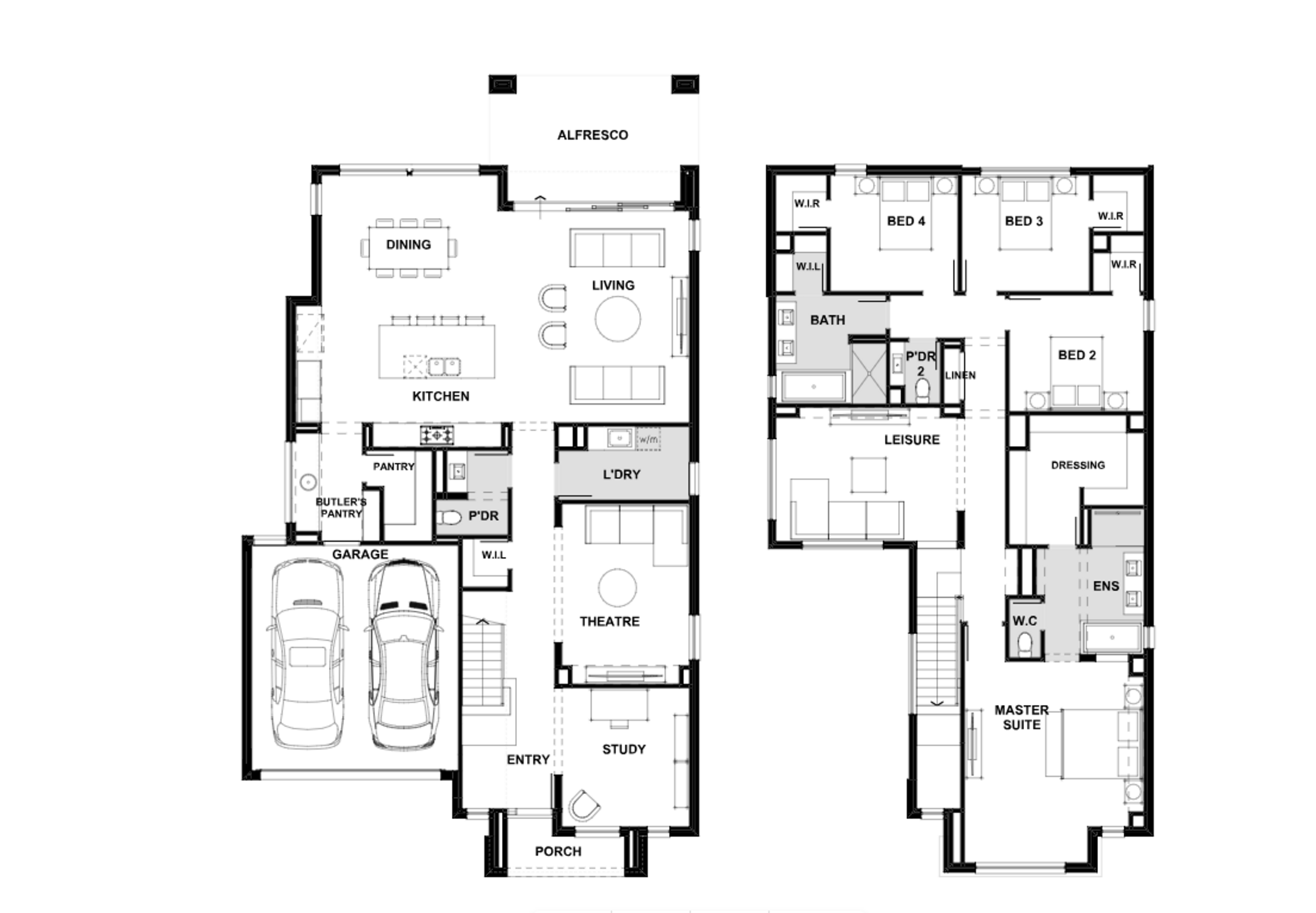 Updated Horizon Retreat ground and upper-floor plans
